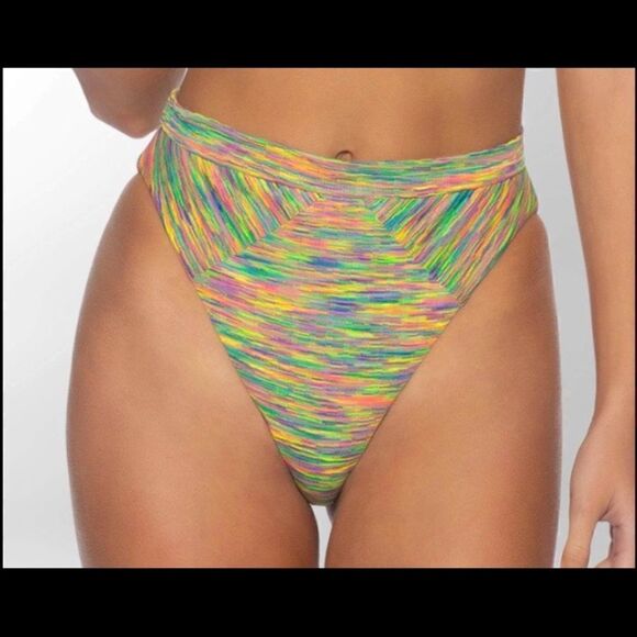 💎 Isabella Rose Maui High Waist Swim Bikini Bottom NWOT - Picture 3 of 7